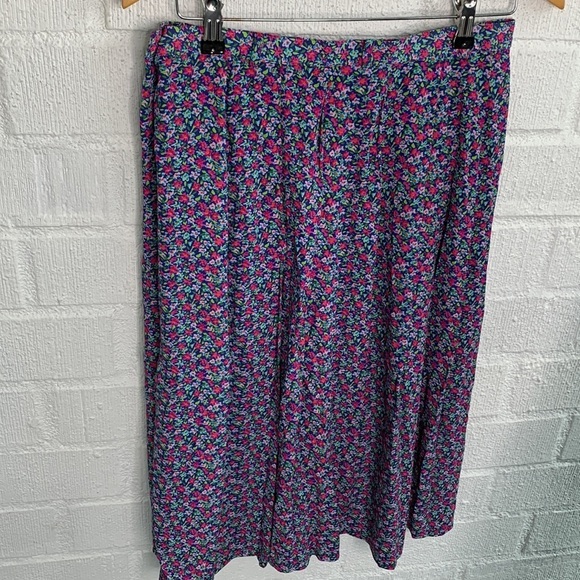 Liz Claiborne Petite Collection VTG Purple Pleated Cottagecore Midi Skirt sz 12 - Picture 4 of 5